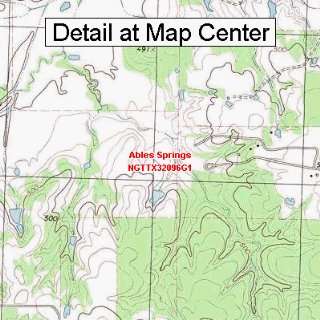 USGS Topographic Quadrangle Map   Ables Springs, Texas (Folded 