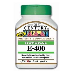  21st Century E 400 I.U. Natural (D Alpha) Softgels, 110 