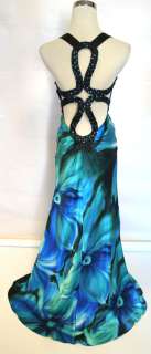 NWT HAILEY LOGAN $160 Turquoise / Black Prom Gown 7  