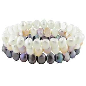   Bracelets with Cultured Freshwater 7 8mm Irregular Pearls Jewelry