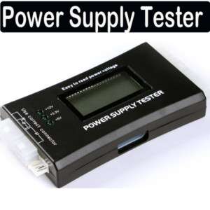 PC LCD Power Supply Tester 20/24 pin 4 SATA HDD Testers  
