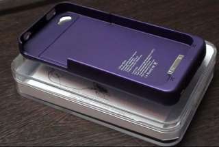 Purple External Backup Battery Charger Case for iPhone 4S 4 S 4G New 