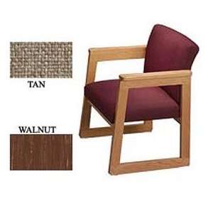  Flared Arm Chair Walnut Tan