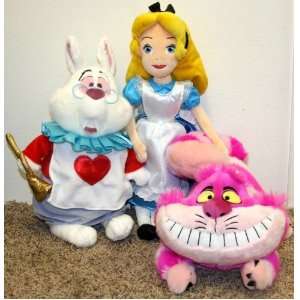  Hard to Find Disney Alice in Wonderland Plush Doll Set 