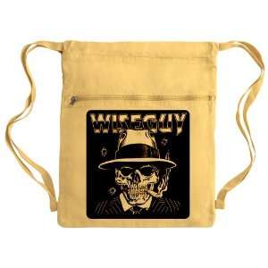  Messenger Bag Sack Pack Yellow Wiseguy Skeleton Smoking 