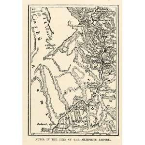   Empire Mazaiu Uauaiu Nile River Ethiopia Map   Original Halftone Print