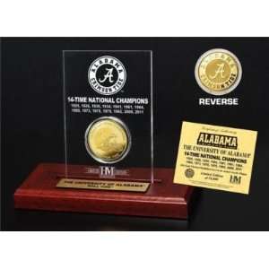 Alabama 14 Time National Champions Commemorative Gold Coin 