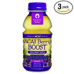  Genesis Today Acai Berry Boost Juice, 10 Ounce (Pack of 3 