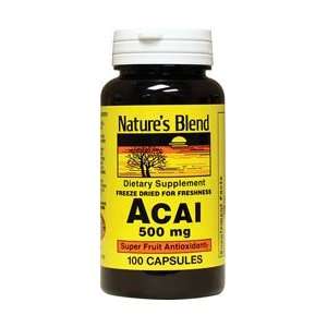  Acai Super Fruit Antioxidant 500 mg 100 Caps by Natures 