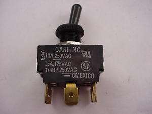 Carling Toggle Switch DPST Momentary Lang Oven 30303 06  
