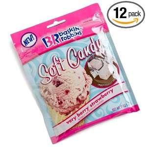 Baskin Robbins Candy Very Berry Strawberry Soft Candy, 2 Ounce Bags 
