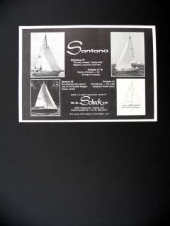 Schock Santana 21 22 27 37 Yacht Sailboat 1970 print Ad  