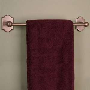  Solid Bronze 24 Towel Bar with Decorative Base   Medium 