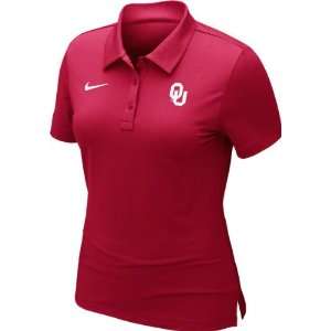   Sooners Womens Crimson Nike Training Polo Shirt