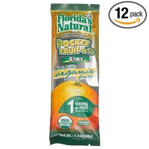   Natural Pocket Fruit to go Stiks Orange, 1.70 Ounce Bags (Pack of 12