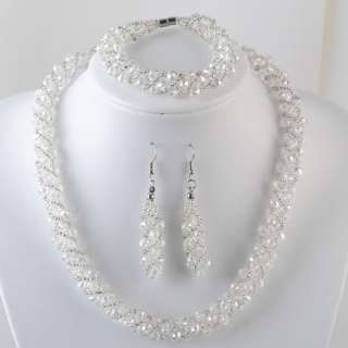 Crystal Beads Necklace Bracelet Earring L2808  