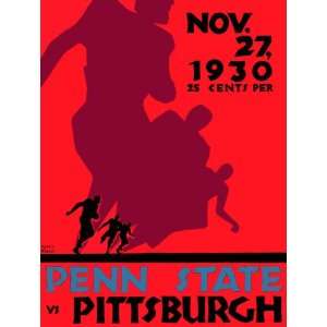   Game Day Program Cover Art   PITT (H) VS PENN STATE 1930 AT PITTSBURGH