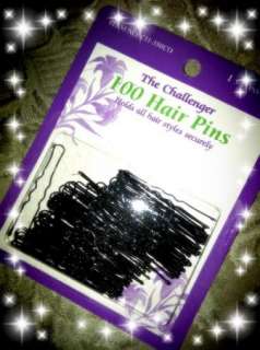 PACKS of 100 HAIR PINS 1 3/4/Black color  