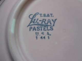 Vtg 1944 TS & Taylor Lu Ray 9 Pink Pastel Serving Bowl  