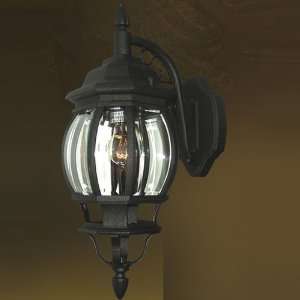   Powder Coat Black Valley Outdoor Wall Sconce from the Valley