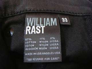 NWT William Rast Mens Slim Straight leg Black Jeans Luke Beijing RR 