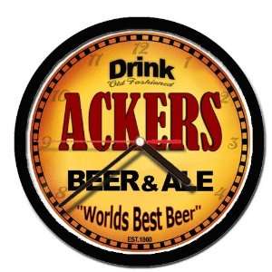  ACKERS beer and ale wall clock 