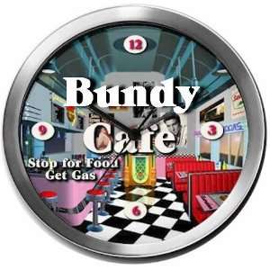 BUNDY 14 Inch Cafe Metal Clock Quartz Movement  Kitchen 