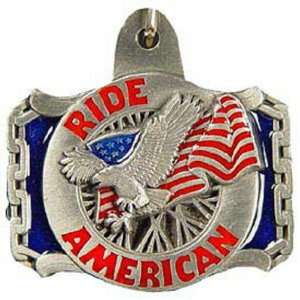 Ride American Enamel Keychain