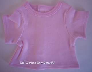 DOLL CLOTHES fits Bitty Baby Basic Pink T Shirt WOWEE  