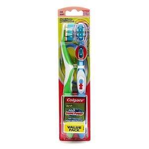 Colgate 360 Degree ActiFlex SonicPower Powered Toothbrushes, Twin Pack 
