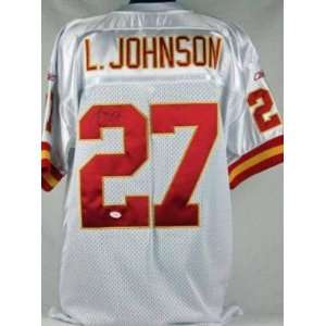Larry Johnson Autographed Uniform   Authentic   Autographed NFL 
