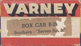 Varney B 29 Box Car Southern 10061 The Southern Serves The South 