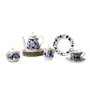  Cobalt Bells Tea Set 