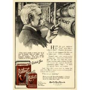  1915 Ad Liggett Myers Tobacco Co Velvet Leaf Pipe Barrels 