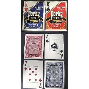  Red DERBY Playing Cards   Magnum Index 