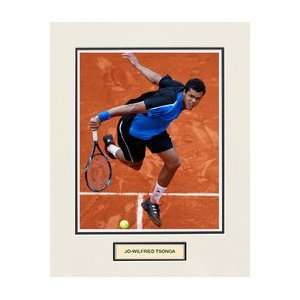  Jo Wilfried Tsonga Matted Photo Sports Collectibles