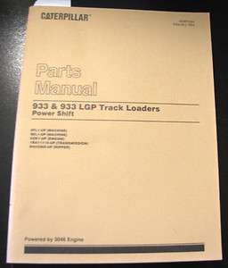   933 933 LGP Track Loaders Part Manual 8FL1 9EL1 3046 Engine  