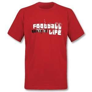  Football saved my life T Shirt (style 2)   Red Sports 