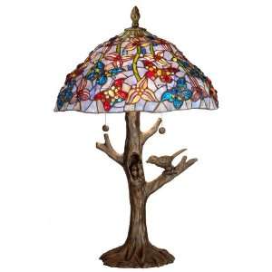  Mcconnell Butterfly and Branch Tiffany Table Lamp   DLE 