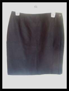 Black 100% Wool Wrap Around Mini Skirt SZ 14 Lined  