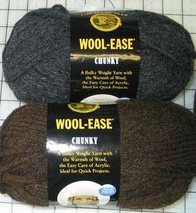   Chunky Knitting Yarn Wool Blend Assorted Colors NEW w/ Pattern  
