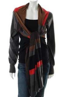 DKNY NEW Cardigan Printed Colorblock Sale Misses Sweater P/S  