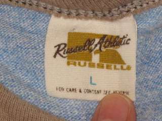 vintage 80s RAYON TRI BLEND PERFORMANCE PLUS RINGER T Shirt LARGE soft 