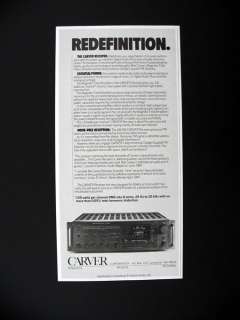 Carver Magnetic Field Power Amplifier Amp 1984 print Ad  