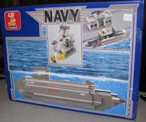 Sluban Building Blocks Navy Ship 381 PC Set Brand New Legos  
