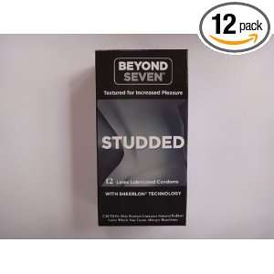 Okamoto Beyond Seven STUDDED condoms   Retail Carton   12 condoms