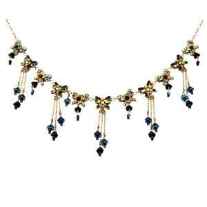 Admirable Michal Negrin Necklace Adorned with Bow Tie and Hand Painted 