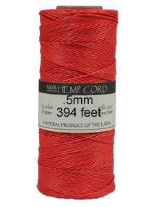 5mm RED HEMP CORD 394 ft Spool ~Cording ~ Twine~Crafts  
