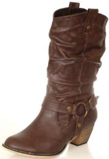 Womens Riding Brown Western COWBOY Classy BOOTS  Shoes