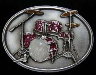 AWESOME DRUM SET BELT BUCKLE BUCKLES DETAILED NEW  